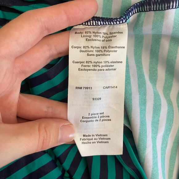 Motherhood Beach Bump Green Black Tankini‎ Set Swim suit Size XL Beach Vacation - Picture 9 of 13